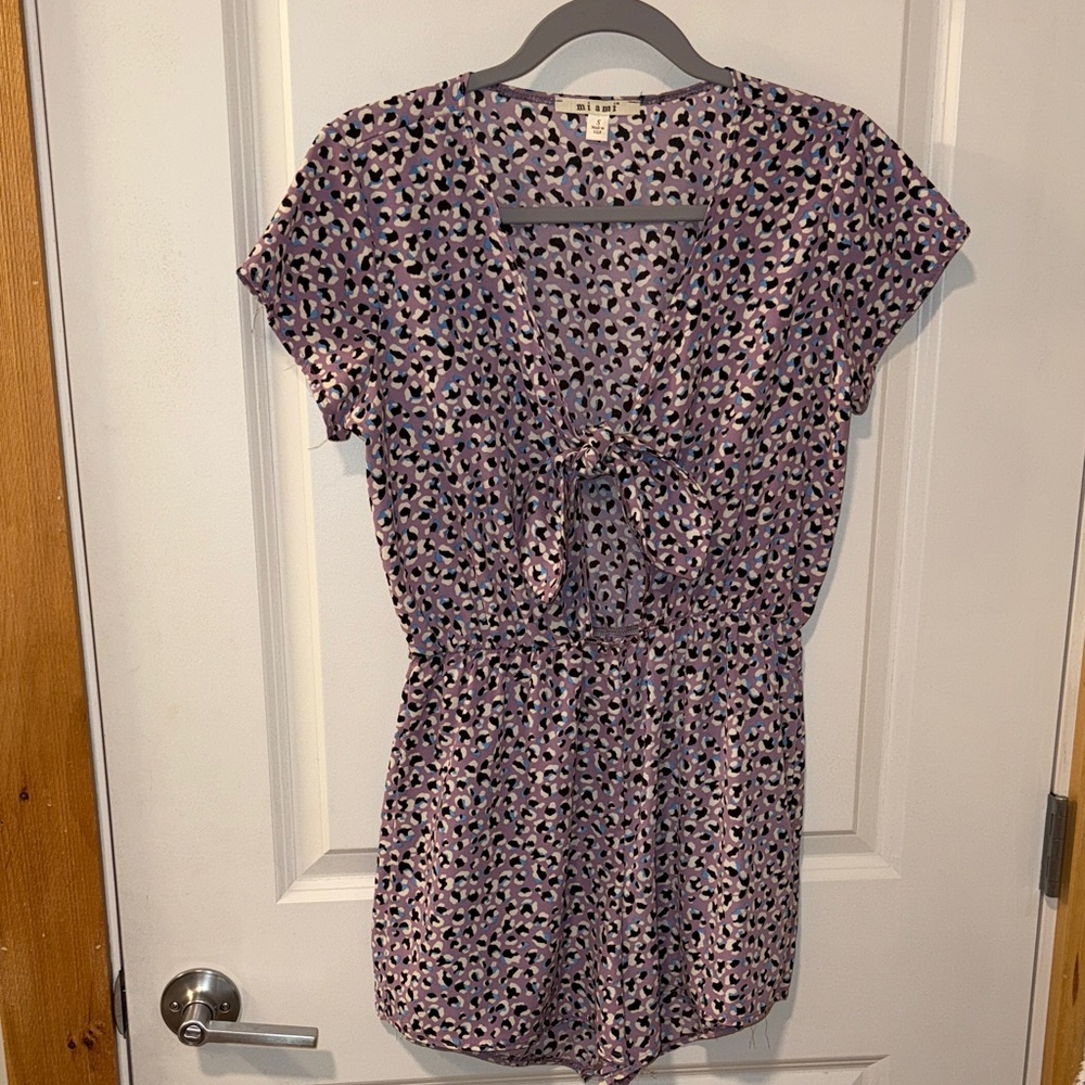 Miami Women's Purple Patterned Romper